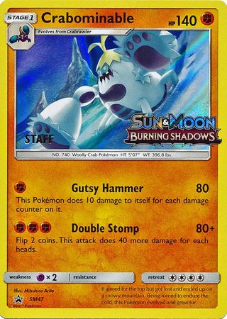 Crabominable (SM47) (Staff Prerelease Promo) [Sun & Moon: Black Star Promos] | Exor Games Truro