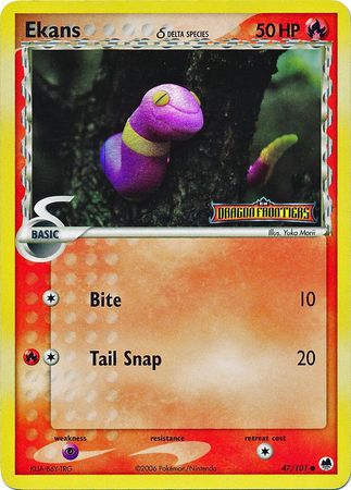 Ekans (47/101) (Delta Species) (Stamped) [EX: Dragon Frontiers] | Exor Games Truro