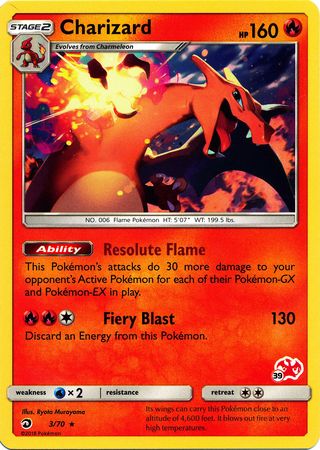 Charizard (3/70) (Charizard Stamp #39) [Battle Academy 2020] | Exor Games Truro