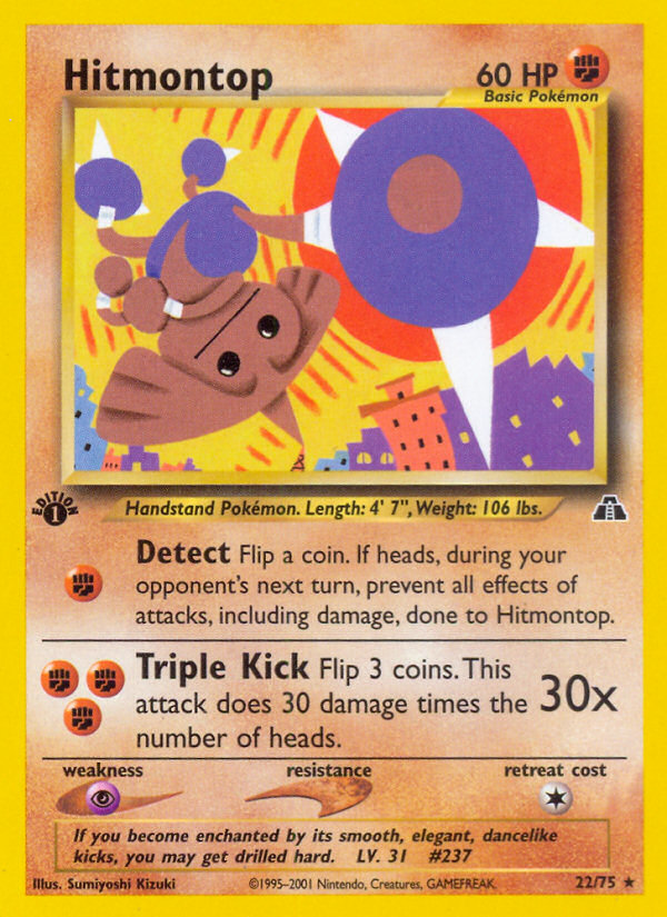 Hitmontop (22/75) [Neo Discovery 1st Edition] | Exor Games Truro