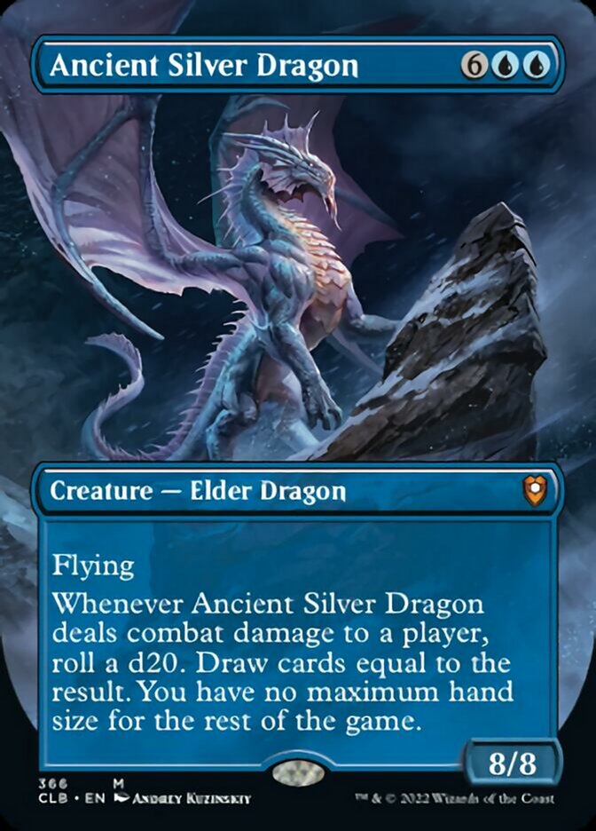 Ancient Silver Dragon (Borderless Alternate Art) [Commander Legends: Battle for Baldur's Gate] | Exor Games Truro