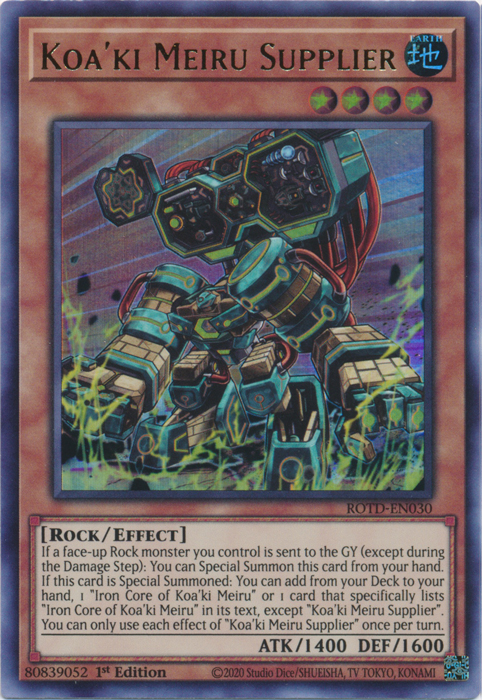 Koa'ki Meiru Supplier [ROTD-EN030] Ultra Rare | Exor Games Truro