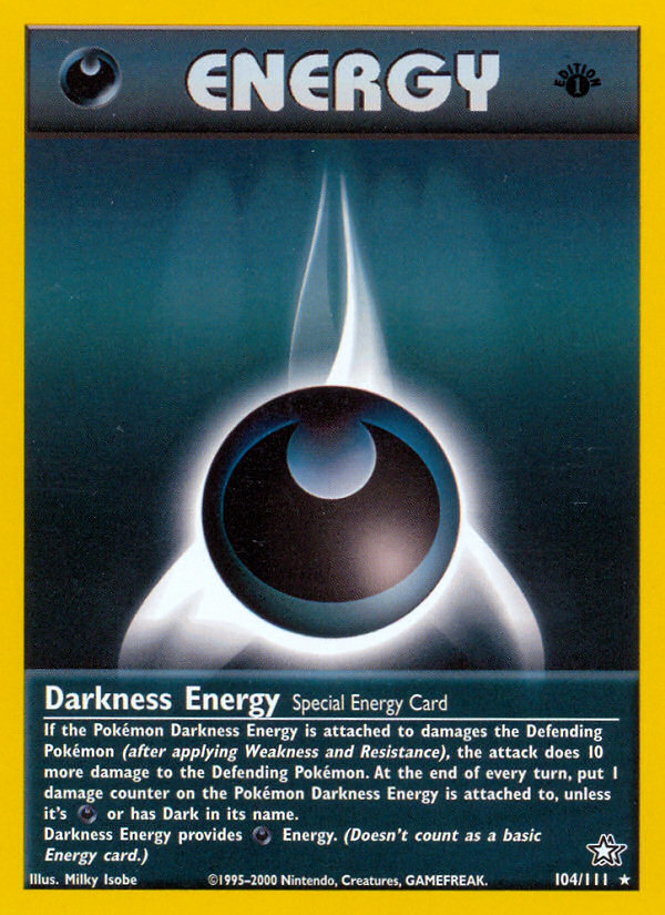 Darkness Energy (104/111) [Neo Genesis 1st Edition] | Exor Games Truro