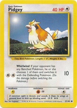 Pidgey (57/102) [Base Set Unlimited] | Exor Games Truro