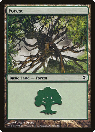 Forest (249a) [Zendikar] | Exor Games Truro