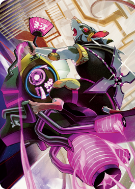 Nashi, Moon Sage's Scion Art Card [Kamigawa: Neon Dynasty Art Series] | Exor Games Truro