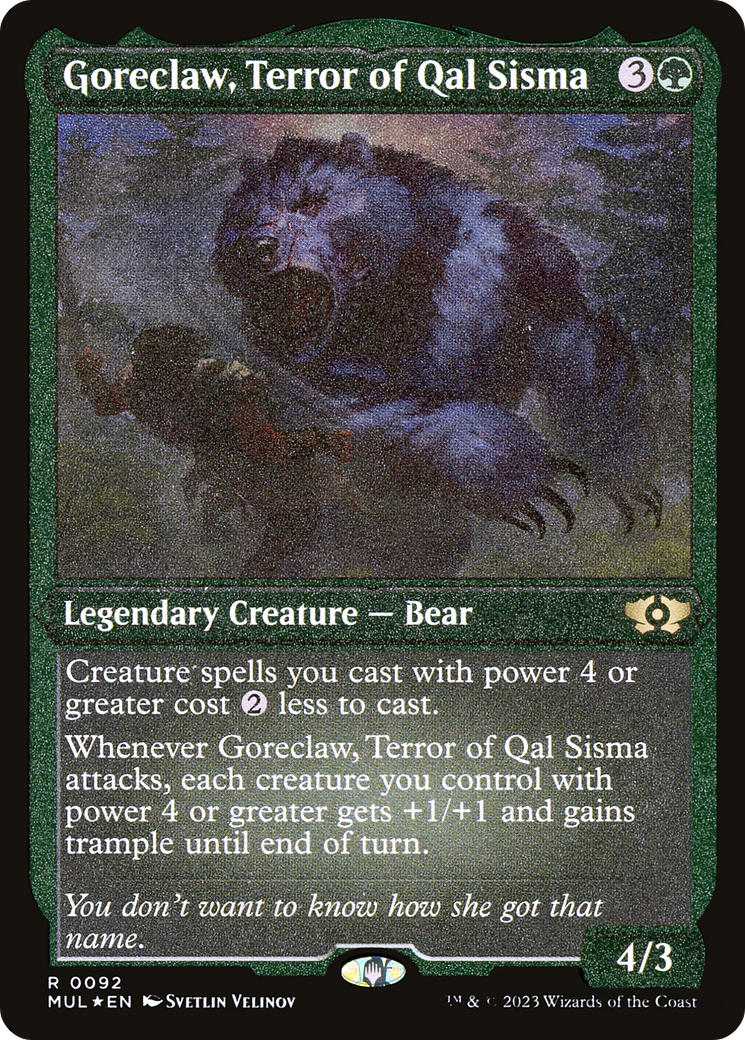 Goreclaw, Terror of Qal Sisma (Foil Etched) [Multiverse Legends] | Exor Games Truro