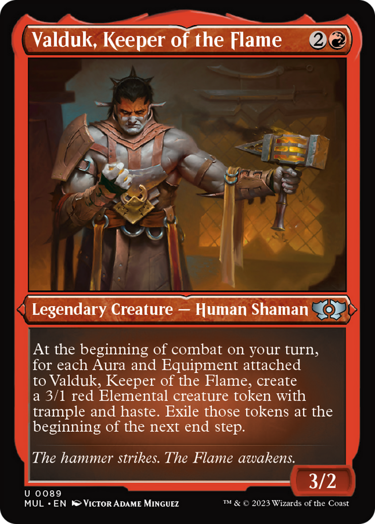 Valduk, Keeper of the Flame (Foil Etched) [Multiverse Legends] | Exor Games Truro