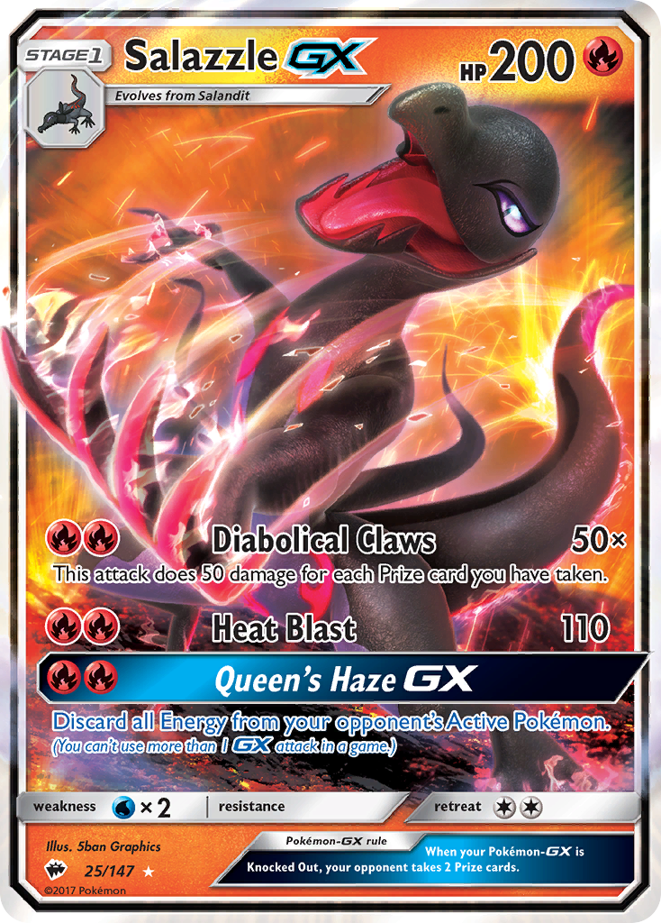 Salazzle GX (25/147) [Sun & Moon: Burning Shadows] | Exor Games Truro