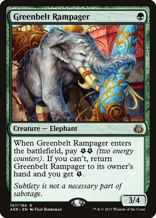 Greenbelt Rampager [Aether Revolt] | Exor Games Truro