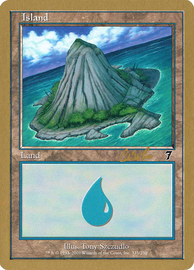 Island (cr335b) (Carlos Romao) [World Championship Decks 2002] | Exor Games Truro