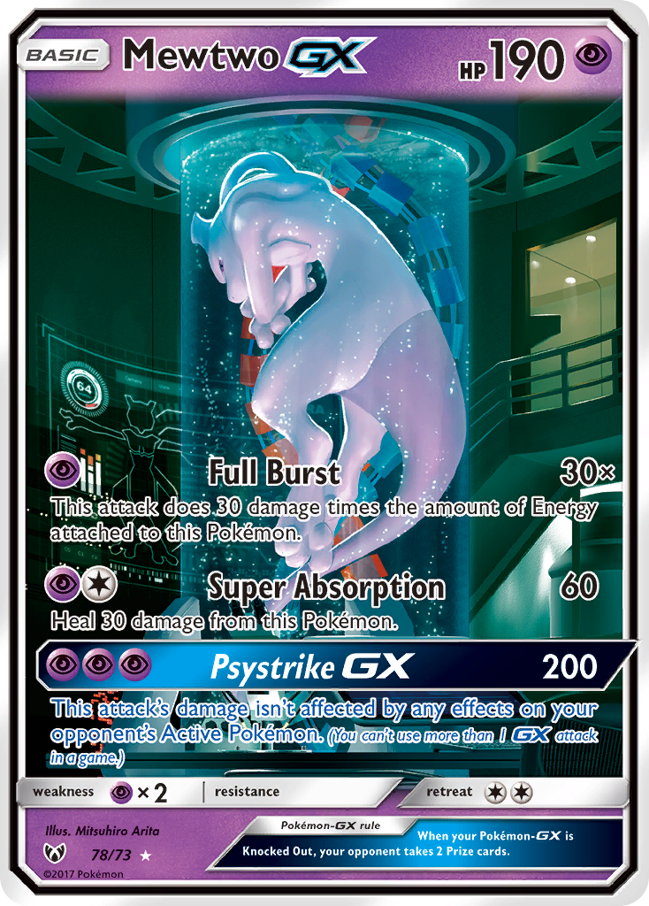 Mewtwo GX (78/73) [Sun & Moon: Shining Legends] | Exor Games Truro