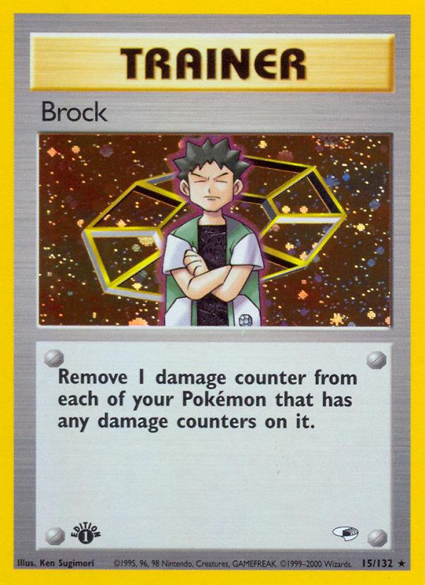 Brock (15/132) [Gym Heroes 1st Edition] | Exor Games Truro