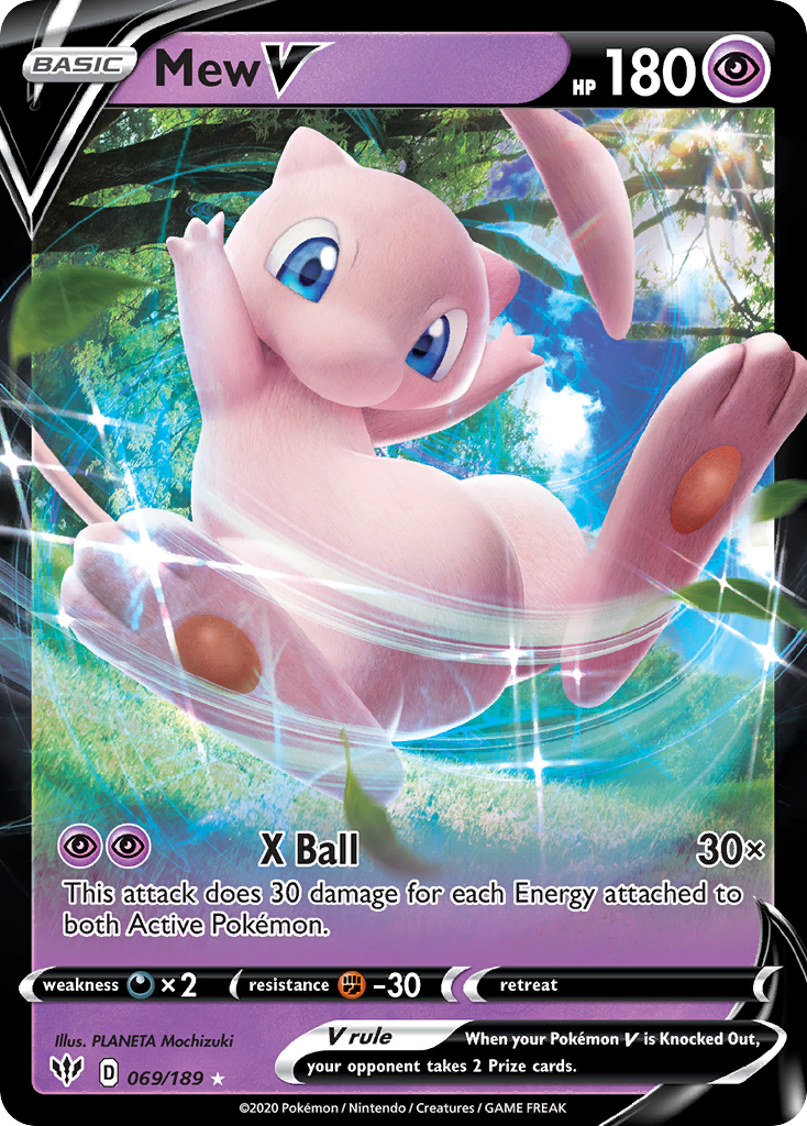 Mew V (069/189) (Jumbo Card) [Sword & Shield: Darkness Ablaze] | Exor Games Truro