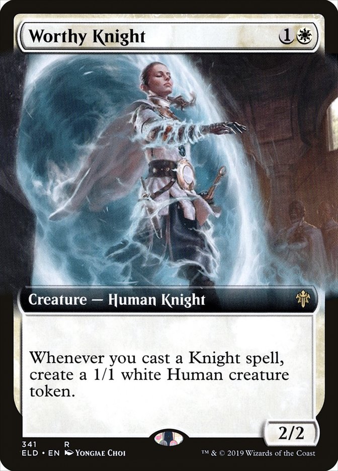 Worthy Knight (Extended Art) [Throne of Eldraine] | Exor Games Truro