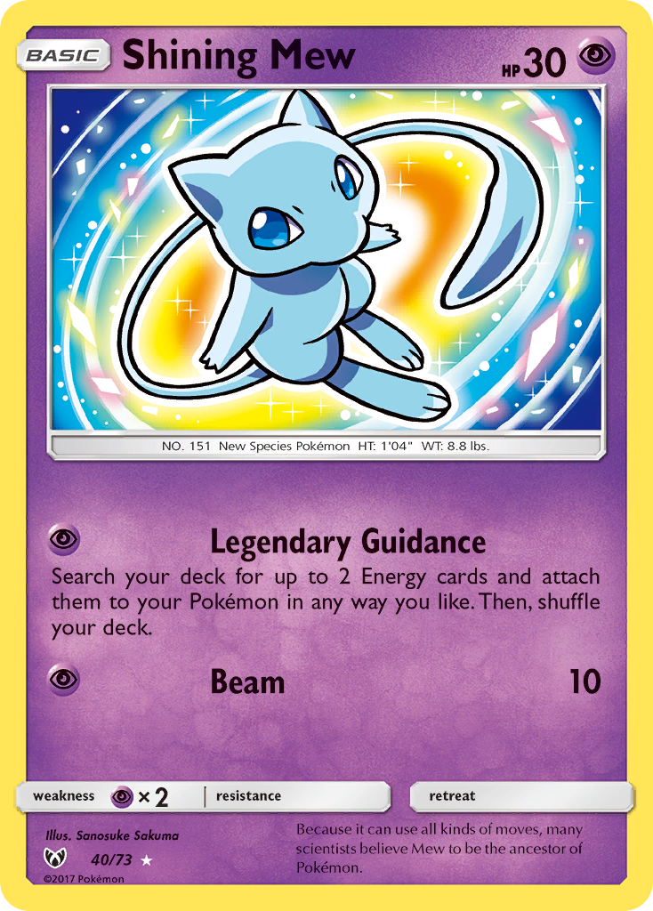 Shining Mew (40/73) [Sun & Moon: Shining Legends] | Exor Games Truro