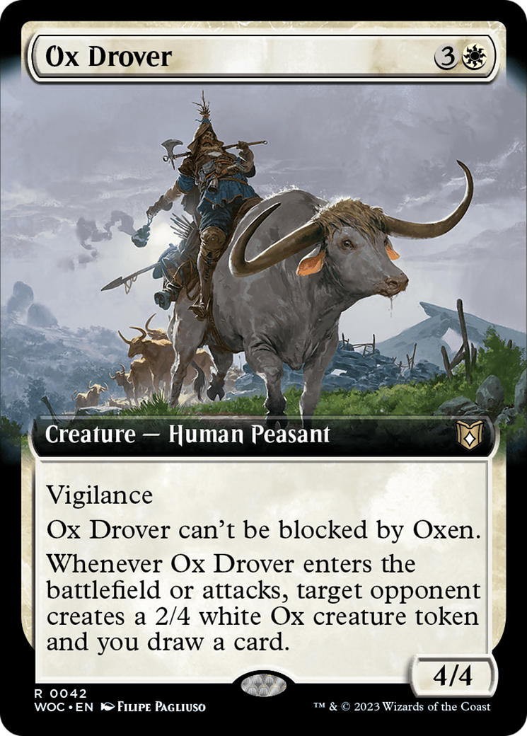 Ox Drover (Extended Art) [Wilds of Eldraine Commander] | Exor Games Truro