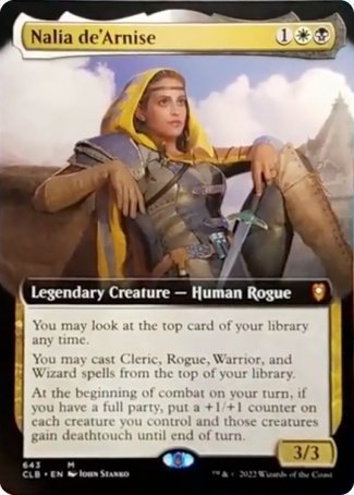 Nalia de'Arnise (Extended Art) [Commander Legends: Battle for Baldur's Gate] | Exor Games Truro