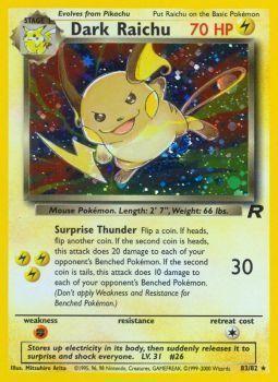 Dark Raichu (83/82) [Team Rocket Unlimited] | Exor Games Truro