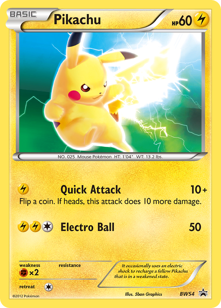 Pikachu (BW54) [Black & White: Black Star Promos] | Exor Games Truro