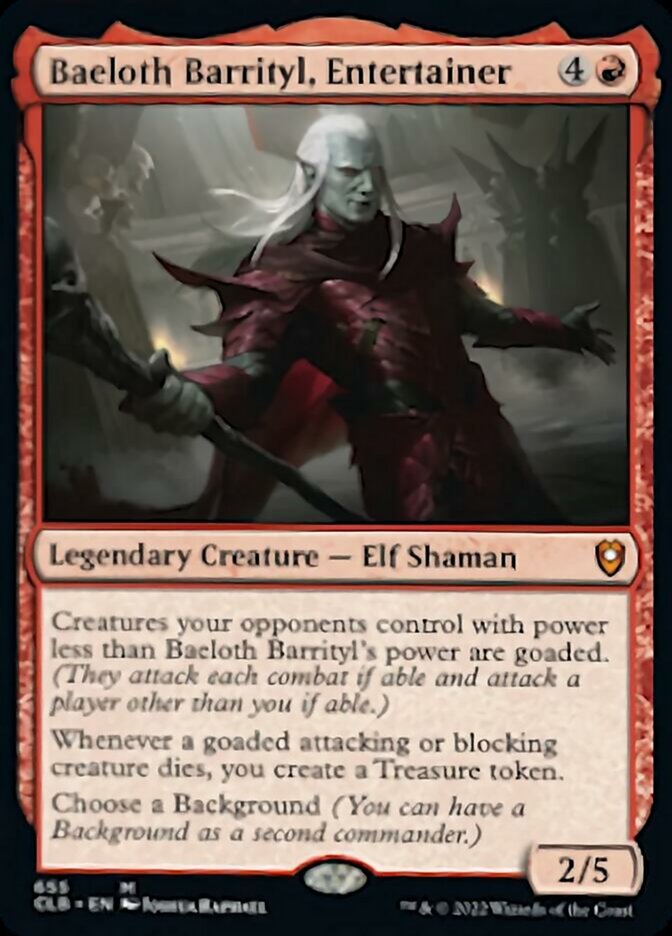 Baeloth Barrityl, Entertainer [Commander Legends: Battle for Baldur's Gate] | Exor Games Truro