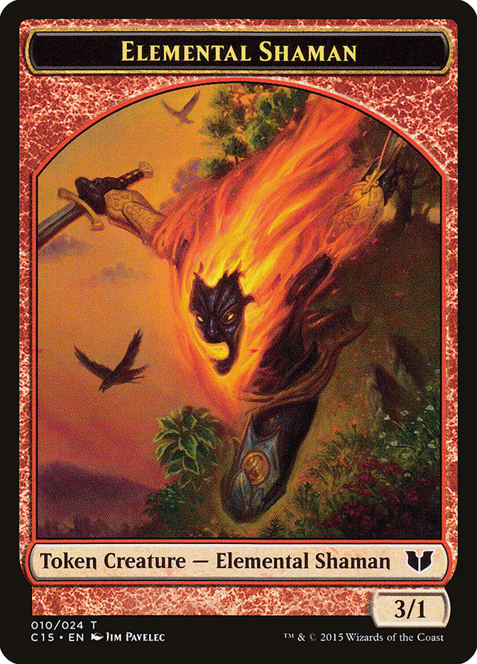 Knight (004) // Elemental Shaman Double-Sided Token [Commander 2015 Tokens] | Exor Games Truro