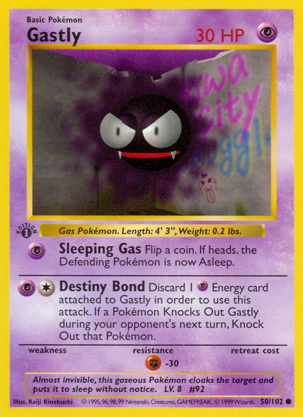 Gastly (50/102) (Shadowless) [Base Set 1st Edition] | Exor Games Truro