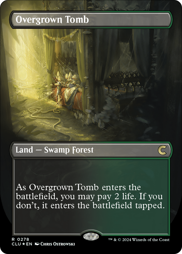 Overgrown Tomb (Borderless) [Ravnica: Clue Edition] | Exor Games Truro