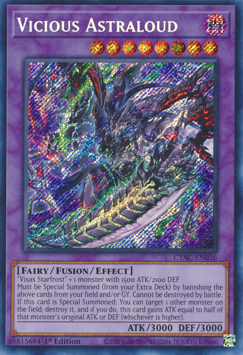 Vicious Astraloud [CYAC-EN036] Secret Rare | Exor Games Truro