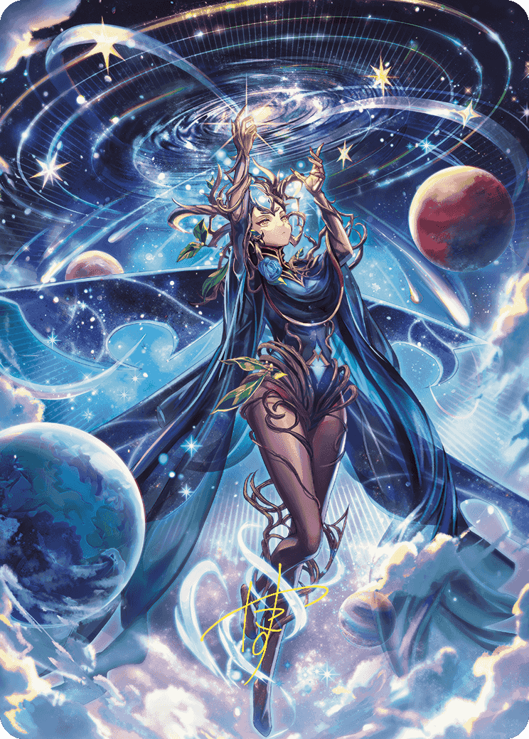 Omniscience Anime Art Card (Gold-Stamped Signature) [Wilds of Eldraine Art Series] | Exor Games Truro