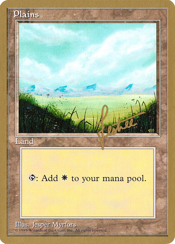 Plains (bl366) (Bertrand Lestree) [Pro Tour Collector Set] | Exor Games Truro