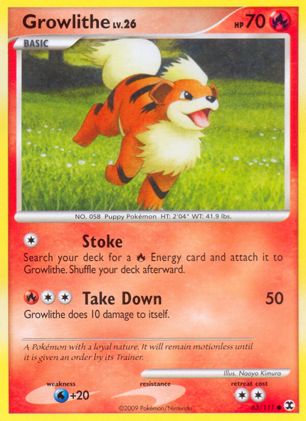 Growlithe (63/111) [Platinum: Rising Rivals] | Exor Games Truro