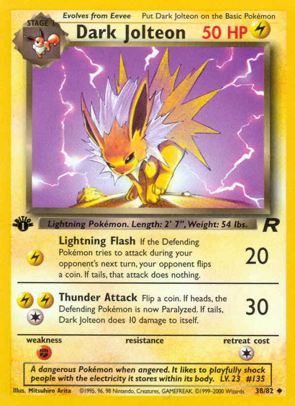 Dark Jolteon (38/82) [Team Rocket 1st Edition] | Exor Games Truro