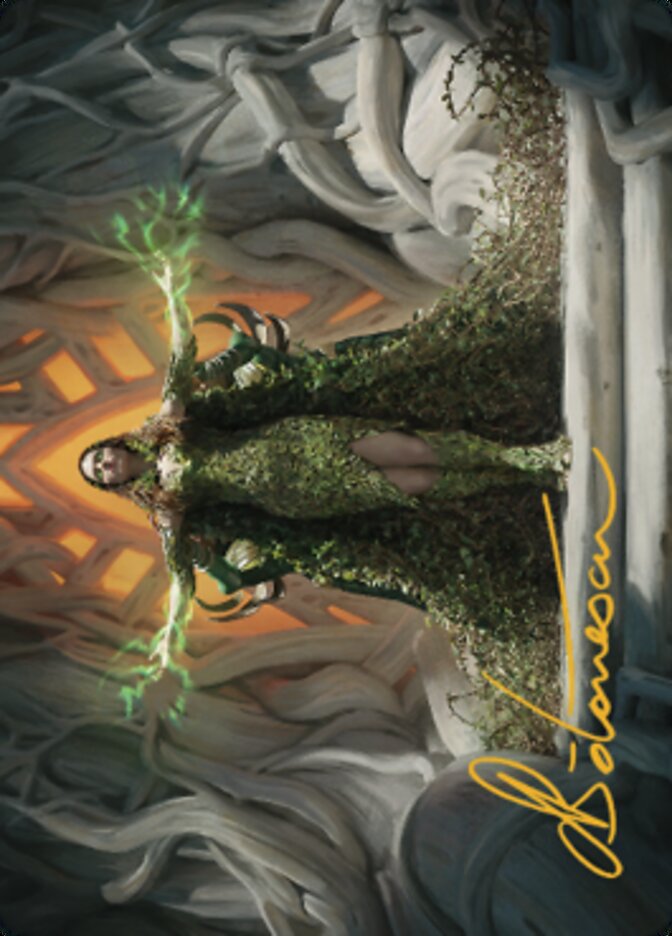 Titania, Voice of Gaea Art Card (Gold-Stamped Signature) [The Brothers' War Art Series] | Exor Games Truro