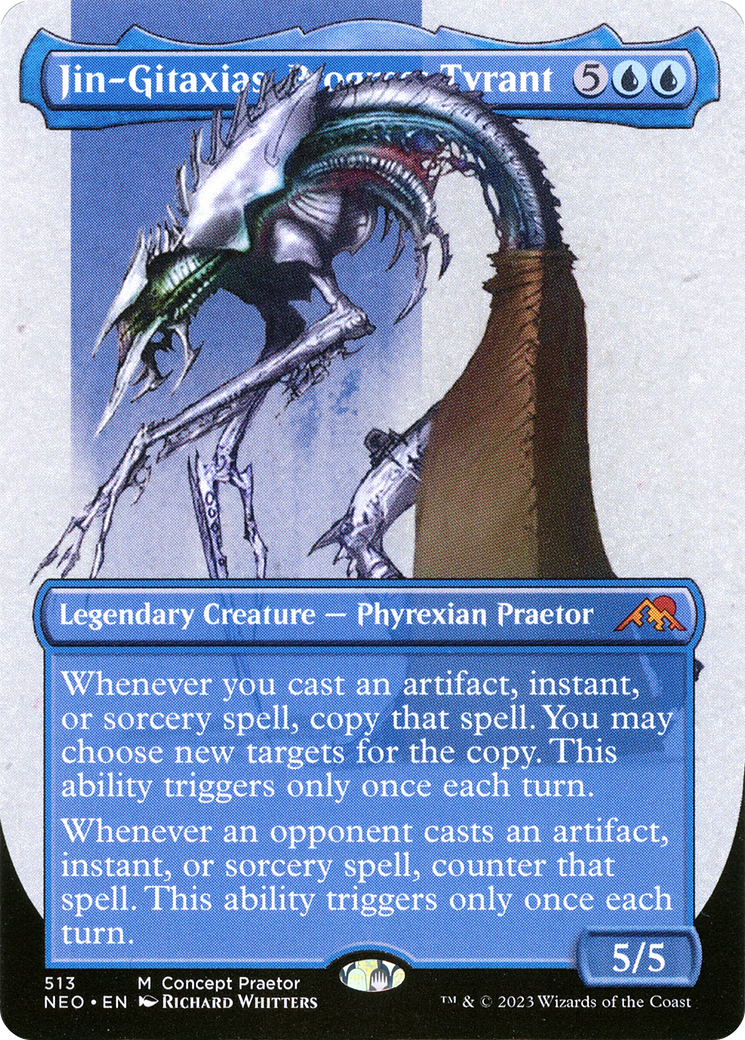 Jin-Gitaxias, Progress Tyrant (Borderless Concept Praetors) [Phyrexia: All Will Be One] | Exor Games Truro