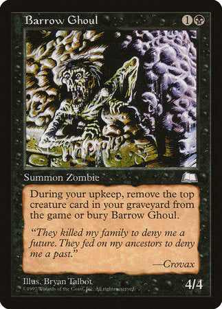 Barrow Ghoul [Weatherlight] | Exor Games Truro