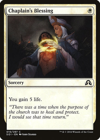 Chaplain's Blessing [Shadows over Innistrad] | Exor Games Truro