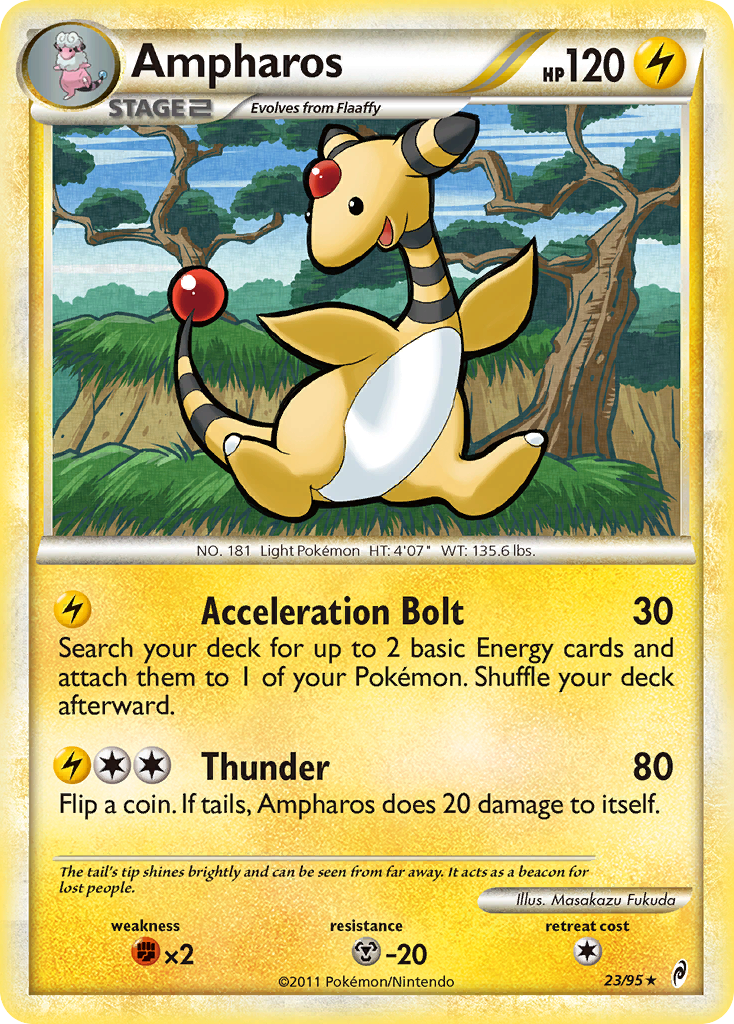 Ampharos (23/95) [HeartGold & SoulSilver: Call of Legends] | Exor Games Truro