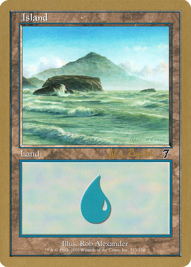 Island (ab333) (Alex Borteh) [World Championship Decks 2001] | Exor Games Truro