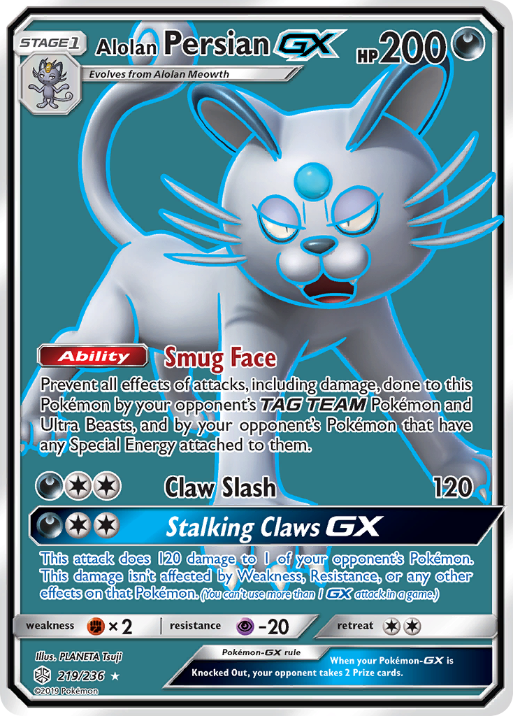 Alolan Persian GX (219/236) [Sun & Moon: Cosmic Eclipse] | Exor Games Truro