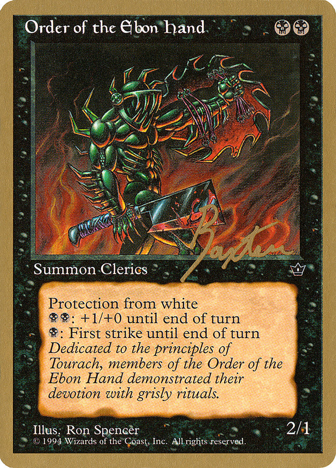 Order of the Ebon Hand (Spencer) (George Baxter) [Pro Tour Collector Set] | Exor Games Truro