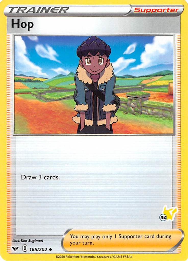 Hop (165/202) (Pikachu Stamp #42) [Battle Academy 2022] | Exor Games Truro