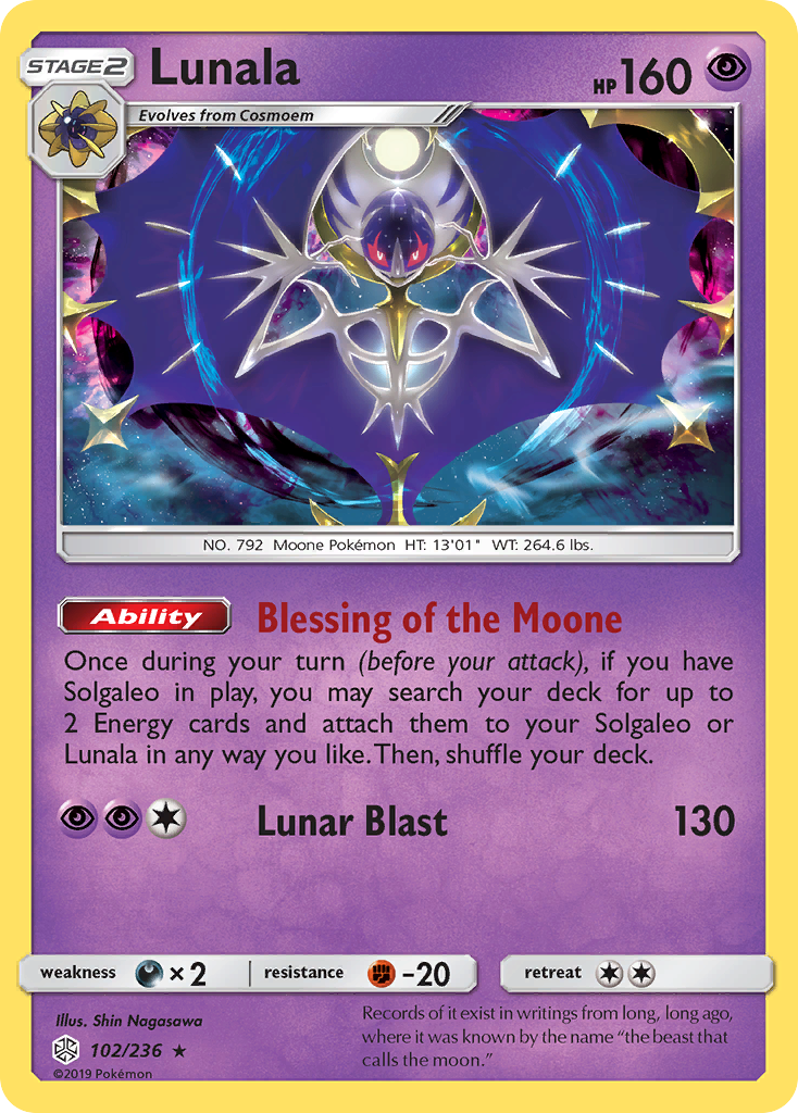 Lunala (102/236) [Sun & Moon: Cosmic Eclipse] | Exor Games Truro