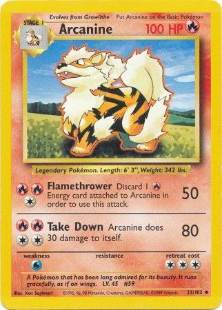 Arcanine (23/102) [Base Set Unlimited] | Exor Games Truro