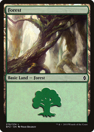 Forest (270) [Battle for Zendikar] | Exor Games Truro