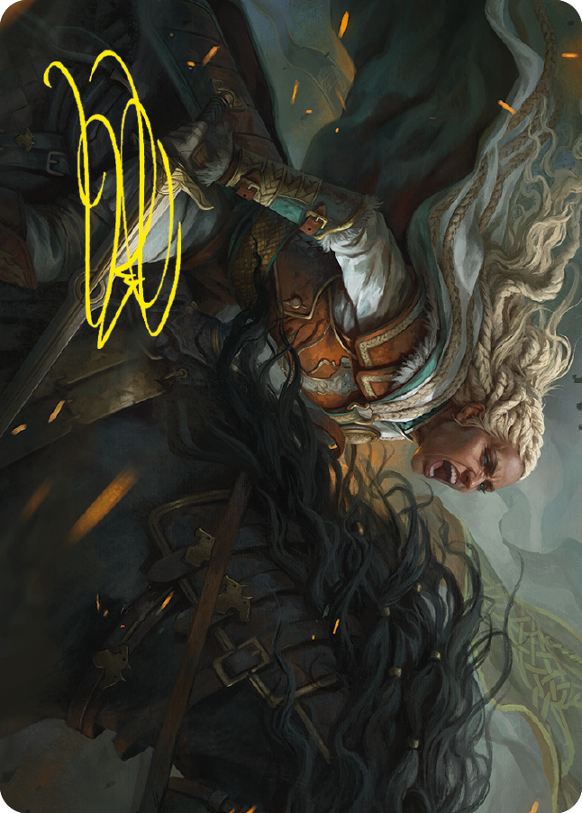 Eowyn, Fearless Knight Art Card (Gold-Stamped Signature) [The Lord of the Rings: Tales of Middle-earth Art Series] | Exor Games Truro