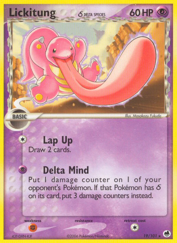 Lickitung (19/101) (Delta Species) [EX: Dragon Frontiers] | Exor Games Truro