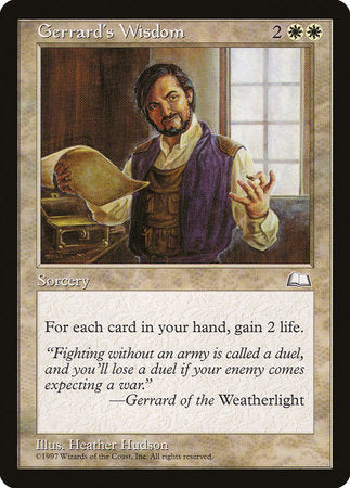 Gerrard's Wisdom [Weatherlight] | Exor Games Truro