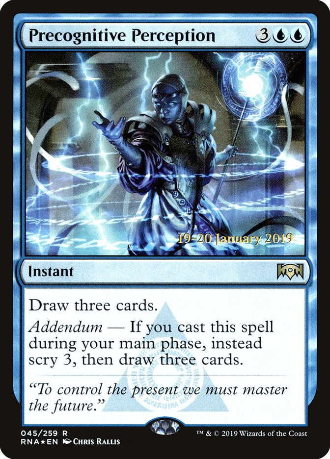 Precognitive Perception [Ravnica Allegiance Prerelease Promos] | Exor Games Truro
