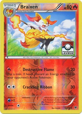 Braixen (12/124) (League Promo) [XY: Fates Collide] | Exor Games Truro